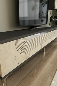 Stewehome Σετ μοντέρνας σύνθεσης τηλεόρασης με ράφι 180x30x41 cm