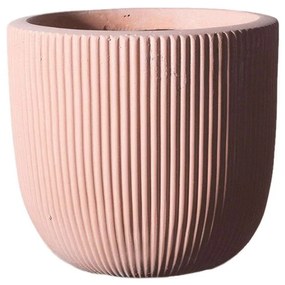 Κασπώ Πήλινο Στρογγυλό Stripe L C-8940-8 37x37x33cm Somon Supergreens Clay