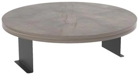 Βοηθητικό τραπεζάκι Linea ανθρακί - μαύρα μεταλλικά πόδια Φ35,5x5 εκ. 35.5x35.5x5 εκ.