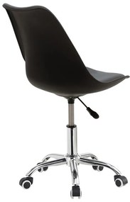 Καρέκλα γραφείου εργασίας Gaston II PP-PU μαύρο 48x57x90 εκ.