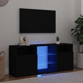 vidaXL Έπιπλο Τηλεόρασης με LED Μαύρο 120x35x15,5 εκ.