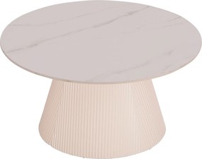 ΤΡΑΠΕΖΙ ΣΑΛΟΝΙΟΥ DUNCAN HM18022.02 ΚΕΡΑΜΙΚΟ TOP-MDF ΒΑΣΗ-ΚΡΕΜ ΛΕΥΚΟ Φ80x41Υεκ.