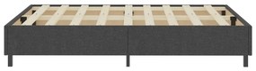 vidaXL Πλαίσιο Κρεβατιού Boxspring Γκρι 180 x 200 εκ. Υφασμάτινο