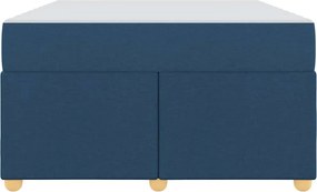 vidaXL Σκελετός Κρεβατιού με στρώμα Μπλε 120 x 200 cm ύφασμα