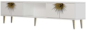 Έπιπλο Τηλεόρασης Nida 475OLV3077 150x29,6x40,6cm White-Gold