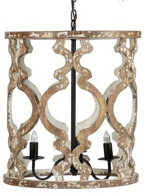 Artekko Fleuhlas Ξύλινο Πεντάφωτο Φωτιστικό Οροφής (56x78) E14 Artekko 44794CE-DS