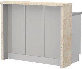 Πάγκος νησίδας Modena-Μήκος: 120 εκ.-Γκρι ανοιχτό-Latino Marble