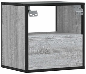 vidaXL Επίτοιχο κομοδίνο Grey Sonoma 40x31x39,5 cm