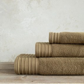 Πετσέτα Σώματος (90x145) Nima Feel Fresh AW2024 500gsm Καφέ,Χακί