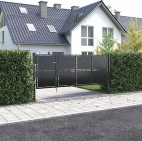 vidaXL Πόρτα Κήπου Ανθρακί 350x125 εκ. από Ατσάλι