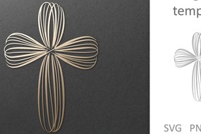 Σετ των 3 Intra απο ξύλο plywood 3mm-4mm πάχος Christian Faith Cross . Crucifix Δίασταση 7x7 cm INTRAFABR-106001209