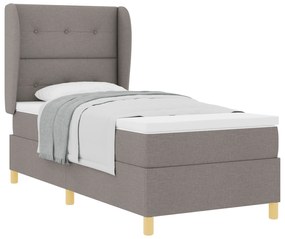 vidaXL Κρεβάτι Box Spring με Στρώμα Ταπέτο 90x200 εκ. Υφάσμα