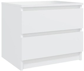 vidaXL Κομοδίνα 2 τεμ. Λευκά 50 x 39 x 43,5 εκ. από Επεξεργασμένο Ξύλο