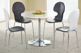 Τραπέζι Houston 121, Γυαλιστερό λευκό, 75cm, Ινοσανίδες μέσης πυκνότητας, Μέταλλο