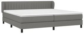 ΚΡΕΒΑΤΙ BOXSPRING ΜΕ ΣΤΡΩΜΑ ΣΚΟΥΡΟ ΓΚΡΙ 200X200 ΕΚ. ΥΦΑΣΜΑΤΙΝΟ 3126430