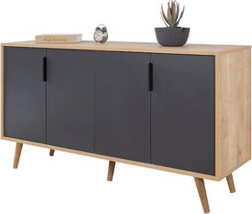 Κονσόλα Sapphire Δρυς / Ανθρακί PRIVI 150x44x18