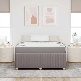 vidaXL Σκελετός Κρεβατιού Taupe 160 x 200 cm ύφασμα
