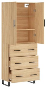 vidaXL Ντουλάπι Sonoma δρυς 69,5 x 34 x 180 εκ. από Επεξεργασμένο Ξύλο