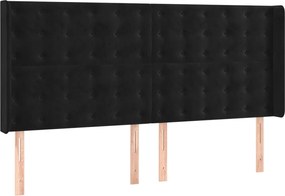 vidaXL Κρεβάτι Boxspring με Στρώμα Μαύρο 200x200 εκ. Βελούδινο