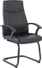 BF1250V Πολυθρόνα Γραφείου Επισκέπτη, Pu Μαύρο   2τμχ