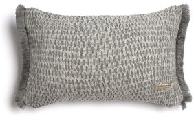 Μαξιλαροθήκη Διακοσμητική Ismaros Trimming Grey-Silver Aslanis Home 30X50 Βαμβάκι-Chenille
