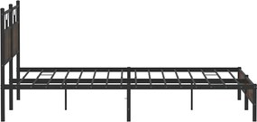 vidaXL Πλαίσιο Κρεβατιού Χωρ. Στρώμα Καφέ Δρυς 183x213 εκ Επεξ. Ξύλο