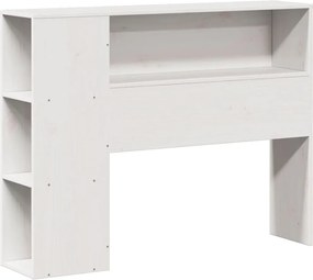 vidaXL Κρεβάτι Βιβλιοθήκη Χωρίς Στρώμα Λευκό 75x190 εκ Μασίφ Πεύκο