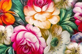 Φανταστείτε τον ιμπρεσιονιστικό κόσμο των λουλουδιών - 120x80