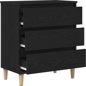 vidaXL Πλαϊνό γραφείο Μαύρη Οξυά 60 x 35 x 70 cm Επεξεργασμένο Ξύλο