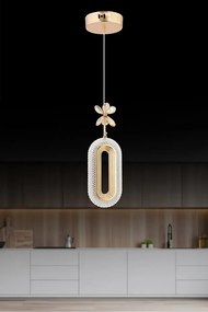 Stewehome Alfa 1 Λαμπτήρας LED Χρυσό Ε27 Αβίζα Μοντέρνα Φωτισμού 13x75 cm