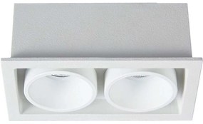 Σποτ Χωνευτό VK/04299/W/W/2 9,9x5,6x4,5cm Led 947Lm 7W 3000K White VKLed Ορθογώνιο