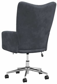 vidaXL Πολυθρόνα Relax Σκούρο Γκρι Βελούδινη