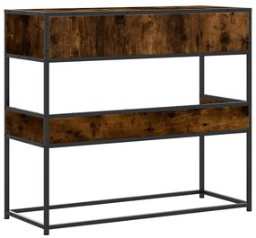 vidaXL Τραπέζι Κονσόλα Καπνιστή Δρυς 90x35x80 εκ. Επεξεργασμένο Ξύλο