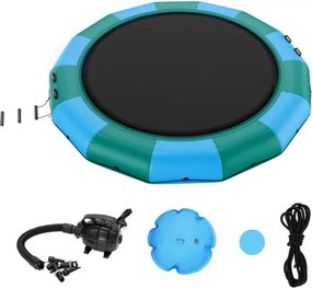 VEVOR 15ft Inflatable Water Trampoline Swim Platform Bounce for Pool Lake Toy
