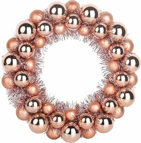 vidaXL Χριστουγεννιάτικα Στεφάνια Μπάλλας 2 pcs Ροζ χρυσό