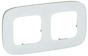 Πλαίσιο 2 Θέσεων Λευκό Γυαλί Valena Allure 755542 Legrand-755542-Λευκό 755542