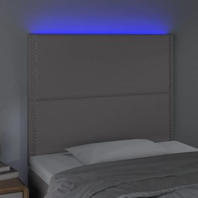 Κεφαλάρι Κρεβατιού LED Γκρι 80x5x118/128 εκ - Γκρι
