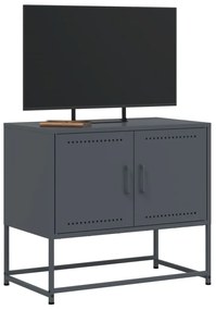 Έπιπλο Τηλεόρασης Ανθρακί 68,5x39x60,5 εκ. από Χάλυβα - Ανθρακί