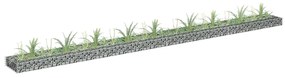 vidaXL Συρματοκιβώτιο-Γλάστρα Υπερυψωμένη 360x30x10 εκ. Γαλβ. Χάλυβας