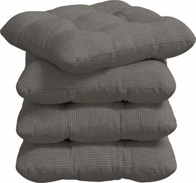 vidaXL Μαξιλάρια καθισμάτων 4 pcs Ανοιχτό γκρι 45 x 45 cm