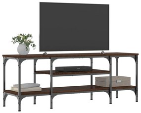 vidaXL Έπιπλο Τηλεόρασης Καφέ Δρυς 121x35x45 εκ. Επεξ. Ξύλο/Σίδερο
