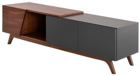 ΕΠΙΠΛΟ ΤΗΛΕΟΡΑΣΗΣ HUDSON HM9748 MDF ΚΑΠΛΑΜΑΣ ΚΑΡΥΔΙΑΣ ΚΑΡΥΔΙ&amp;ΣΚΟΥΡΟ ΓΚΡΙ 180x40x50Υ