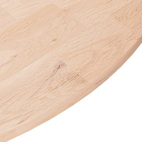 vidaXL Επιφάνεια Τραπεζιού Στρογγυλή Ø80x1,5 εκ. Μασίφ Ξύλο Δρυς