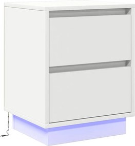 vidaXL Κομοδίνο 2 τμχ. Λευκό 39 x 34,5 x 50 εκ. Επεξεργασμένο ξύλο