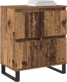 vidaXL Πλαϊνό γραφείο 3 pcs Παλιό ξύλο 60 x 35 x 70 cm