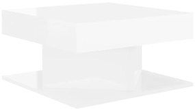 Τραπεζάκι Σαλονιού Γυαλ. Λευκό 57 x 57 x 30 εκ. από Μοριοσανίδα - Λευκό