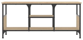 vidaXL Έπιπλο Τηλεόρασης Sonoma Δρυς 100x35x45 εκ. Επεξ. Ξύλο/Σίδερο