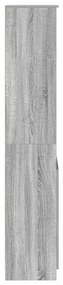 vidaXL Ντουλάπι Γκρι Sonoma 50x35x180 εκ. από Επεξεργασμένο Ξύλο