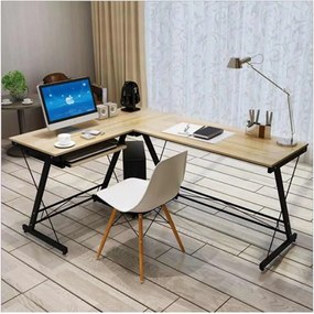 ΓΡΑΦΕΙΟ Η/Υ Αρ.Γωνία 110/120x48x73cm Μεταλ.Μαύρο/Maple