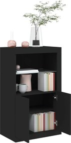 vidaXL Ντουλάπι Βοηθητικό με Φώτα LED Μαύρο από Επεξεργασμένο Ξύλο